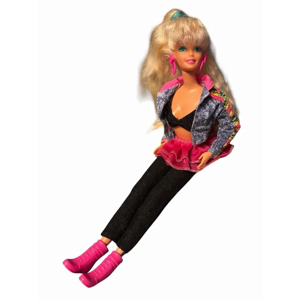 1990's  All American Barbie Weekend Doll with Wild Style Outfit Crimped Hair‎